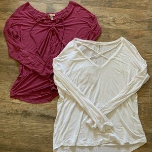 Bundle of 2 VS Pink Long Sleeve Shirts
